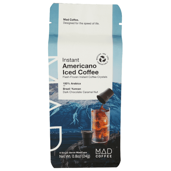 (Pack Of 6) Mad Coffee Coffee Instant Americano 8 Count 0.8 Oz