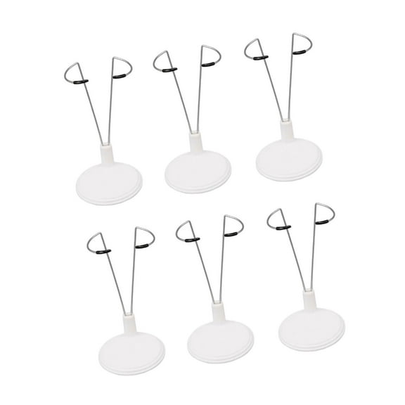 Pack Of 6 Metal Doll Display Stands Secure Support Base Storage Organizers Universal Fit