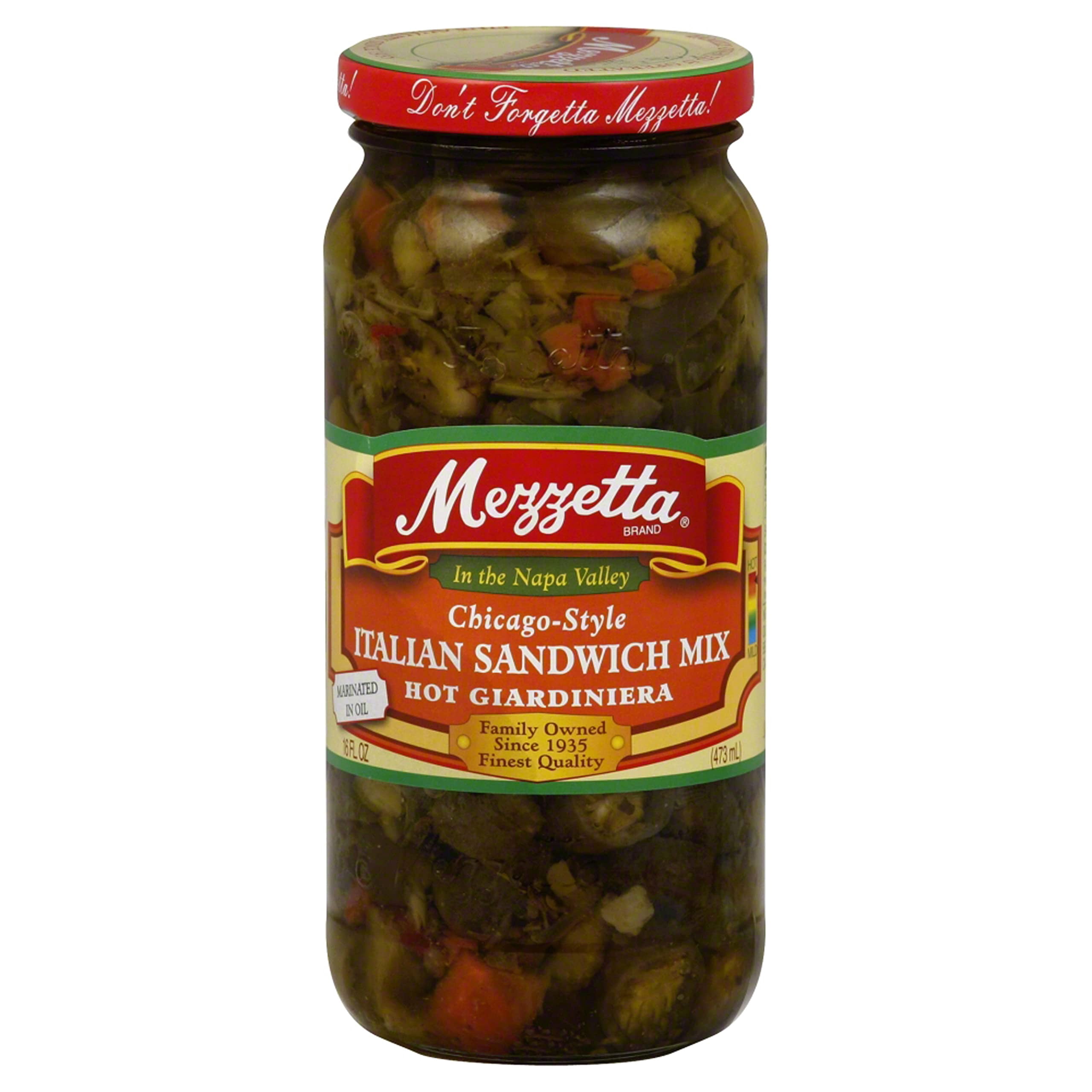 (Pack Of 6) Mezzetta Giardiniera Chicago Hot 16 Oz