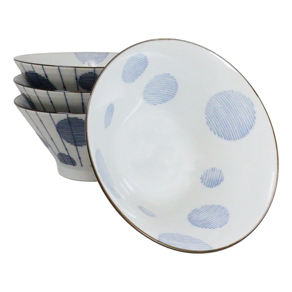Pack Of 6 Mizutama Tokusa Made In Japan 38oz Ramen Soup Rice Sorigata Bowls