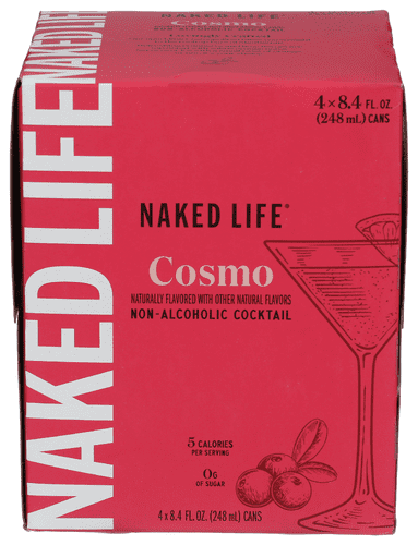 (Pack Of 6) Naked Life Non-Alcoholic Cocktail Cosmo 4 Pack 33.6 Fo