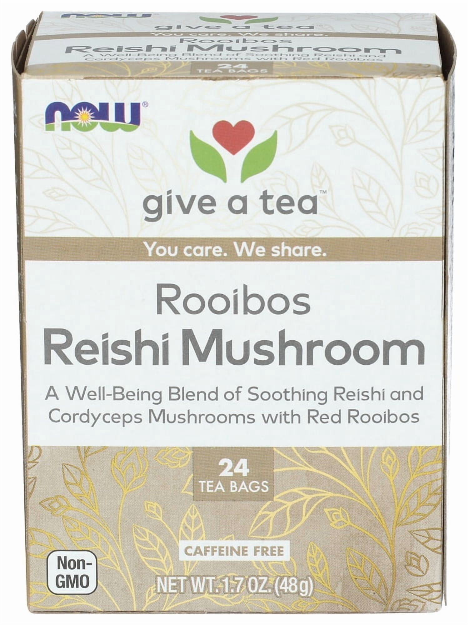 (Pack Of 6) Now Give A Tea Tea Rooibos Reishi Mushroom 24 bag