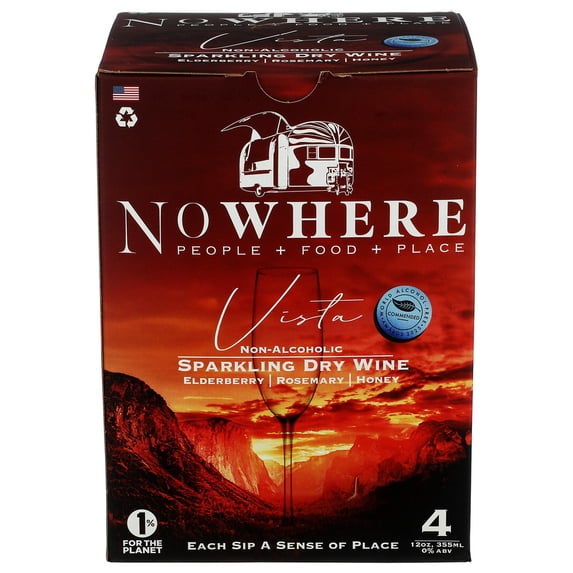 (Pack Of 6) Nowhere Non-Alcoholic Dry Wine Vista 4 Pack 48 Fo
