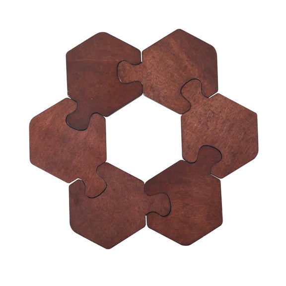 Pack Of 6 Puzzle Coasters for Table Decoration Heat-Resistant Desktop Placemat Coffee Cup Mats for Dining Table
