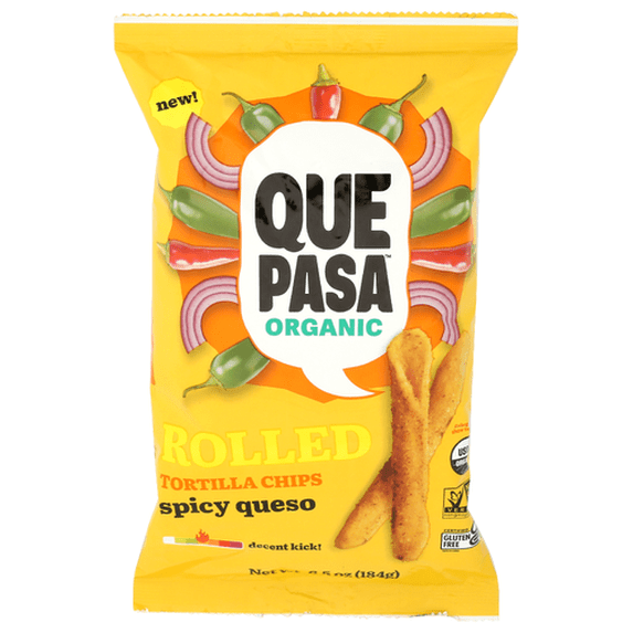 (Pack Of 6) Que Pasa Chips Rld Spicy Queso Organic 6.5 Oz