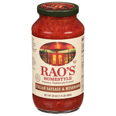 (Pack Of 6) Raos Sauce Italian Sausage Mushroom 24 Oz