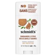Pack Of 6 SCHMIDTS Deodorant Citrus & Sandalwood 2.65 Oz