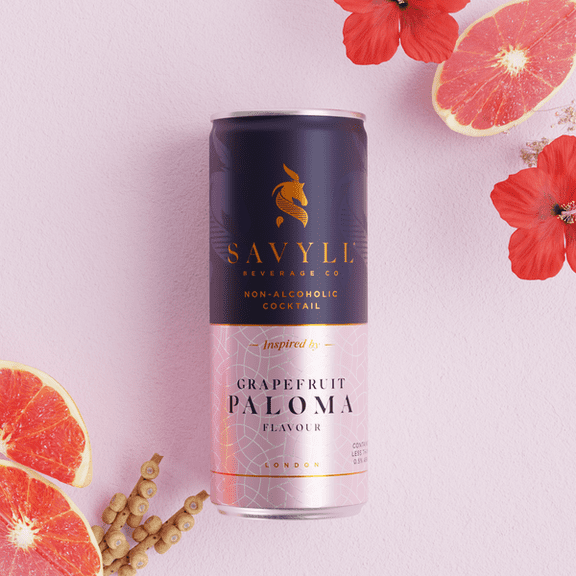 (Pack Of 6) Savyll Non-Alcoholic Mocktail Paloma 4 Pack 34 Fo