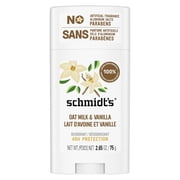 Pack Of 6 Schmidts Deodorant Stick Vanilla & Oat Milk 2.65 Oz