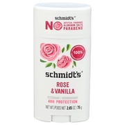 Pack Of 6 Schmidts Deodorant Rose & Vanilla 2.65 Oz