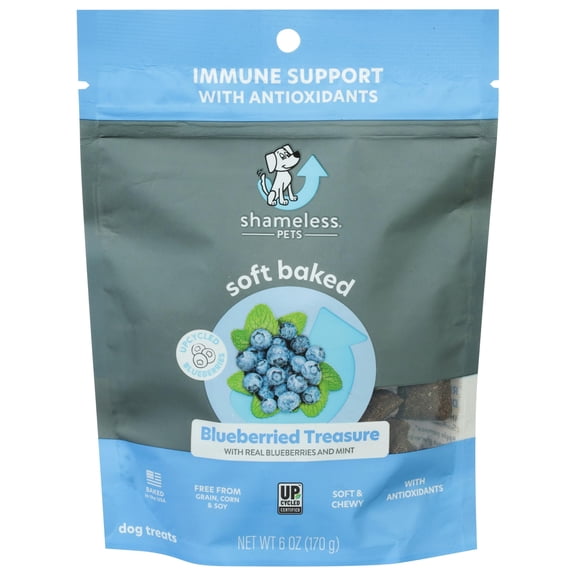 (Pack Of 6) Shameless Pets Treat Dog Blubrrd Treasur 6 Oz