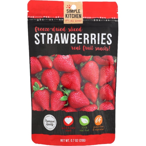 (Pack Of 6) Simple Kitchen Strawberries Freeze Dried 0.7 Oz