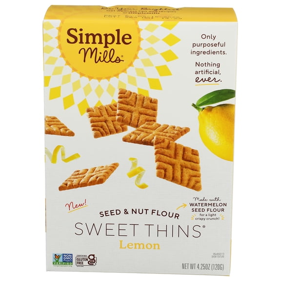 (Pack Of 6) Simple Mills Sweet Thins Lemon 4.25 Oz