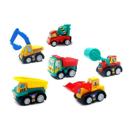 Pack Of 6 Small Inertial Driven Toy Car Play Vehicle For Toddler Random Styles Pull Back Vehicle Toy for Kids Hand Skill