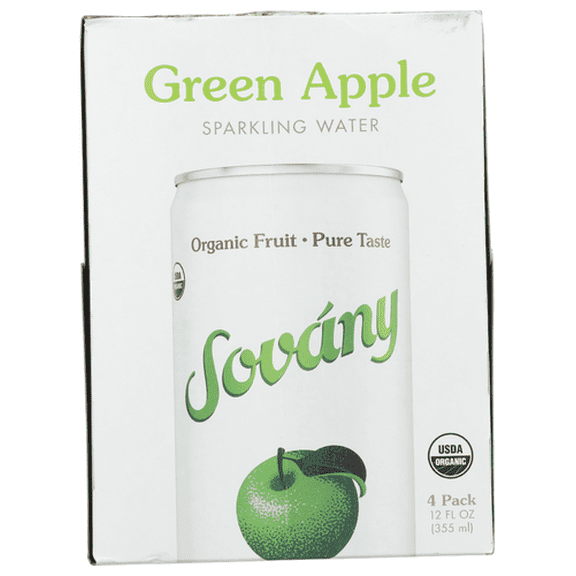 (Pack Of 6) Sovany Water Sparkling Ingenious Apple 4 Pack 48 Fo