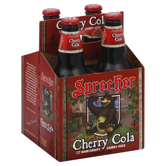 (Pack Of 6) Sprecher Soda Cherry Cola 4 Pack 64 Oz