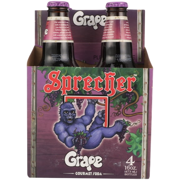 (Pack Of 6) Sprecher Soda Grape 4 Pack 64 Fo