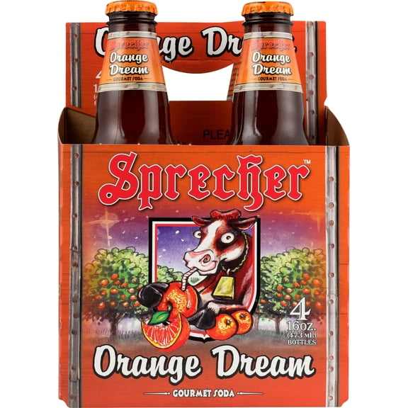 (Pack Of 6) Sprecher Soda Orange Dream 4 Pack 64 Fo