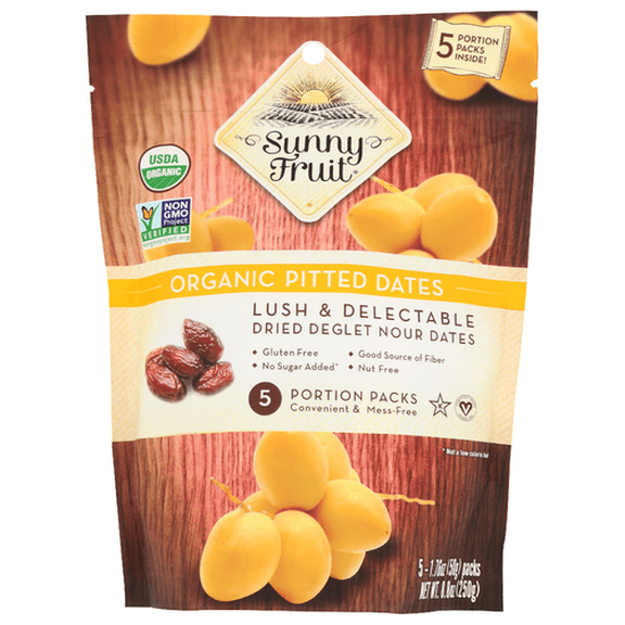 (Pack Of 6) Sunny Fruit Dates Dried Packs Organic 8.8 Oz
