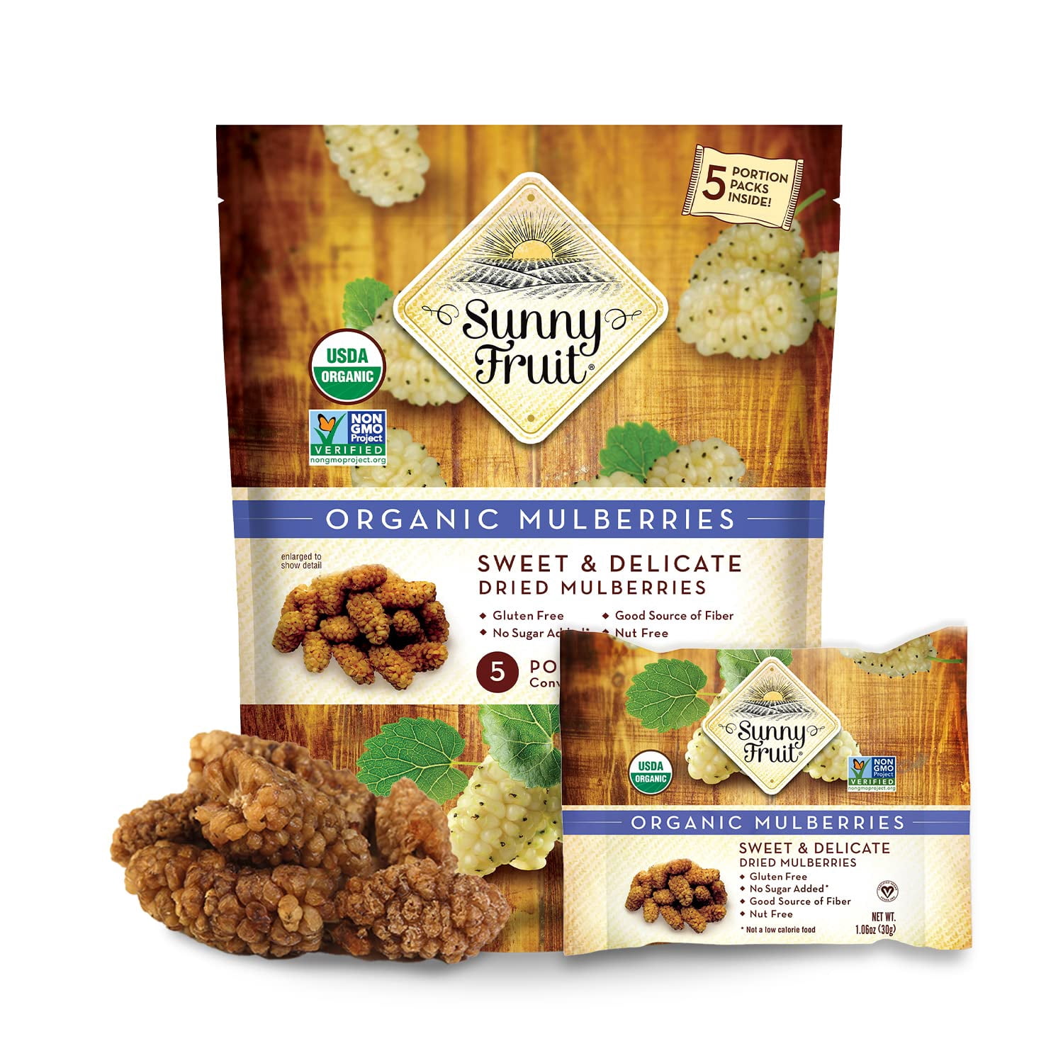 (Pack Of 6) Sunny Fruit Fruit Mulberries Dried Pack 8.8 Oz