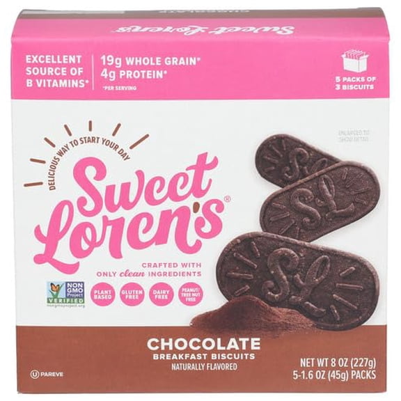 (Pack Of 6) Sweet Lorens Breakfast Chocolate Biscuits 8 Oz