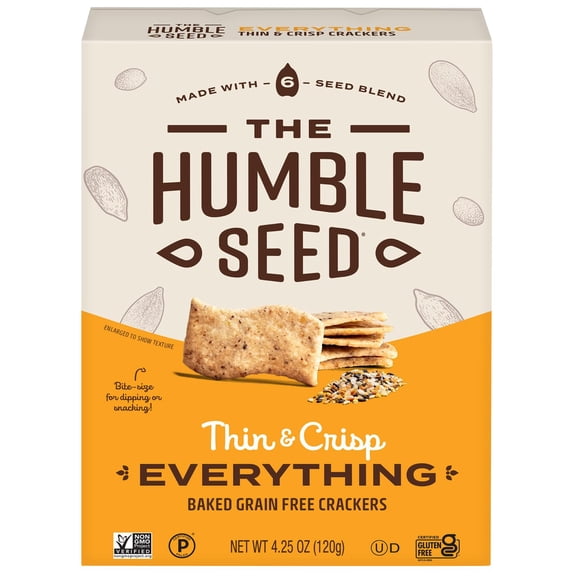 (Pack Of 6) The Humble Seed Crackers Grain Free Everything 4.25 Oz