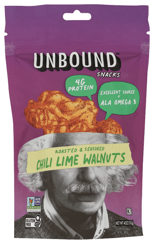(Pack Of 6) Unbound Snacks Walnuts Chili Lime 4 Oz