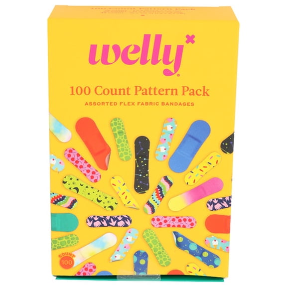 (Pack Of 6) Welly Bandages Assorted 100 Pieces Pattern Pack