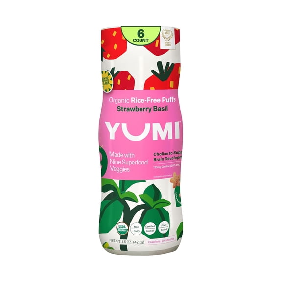 (Pack Of 6) Yumi Puffs Strawberry Basil 1.5 Oz