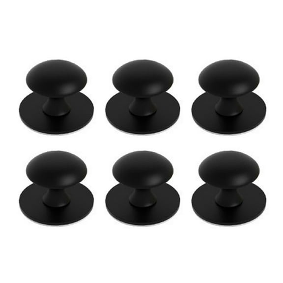 Pack Of 6 auto Adhesive Cabinets Knobs Steel No Drill Hardware Simple Installs for Drawers Glass door Bathroom Cabinets