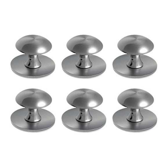 Pack Of 6 auto Adhesive Cabinets Knobs Steel No Drill Hardware Simple Installs for Drawers Glass door Bathroom Cabinets