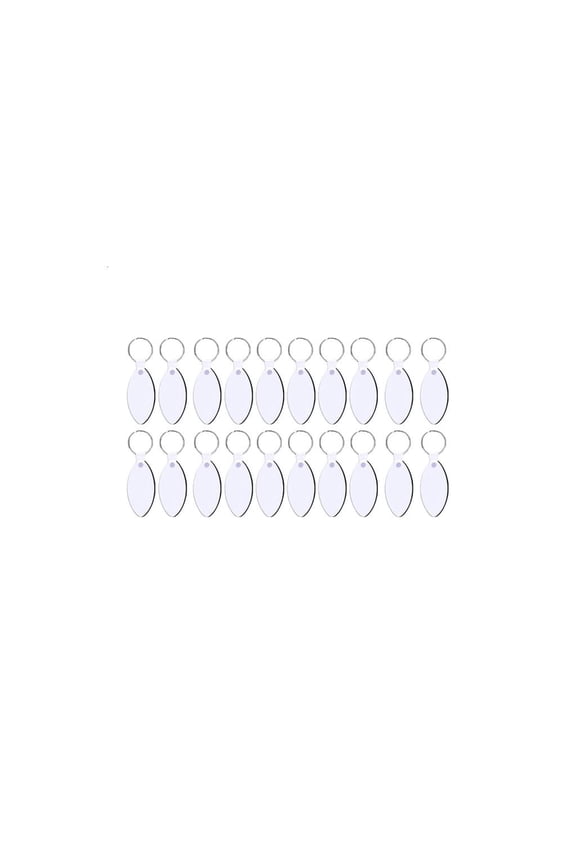 Bulk 60pcs Double Sided Heat Transfer Keychains Blanks Customizable Key Rings