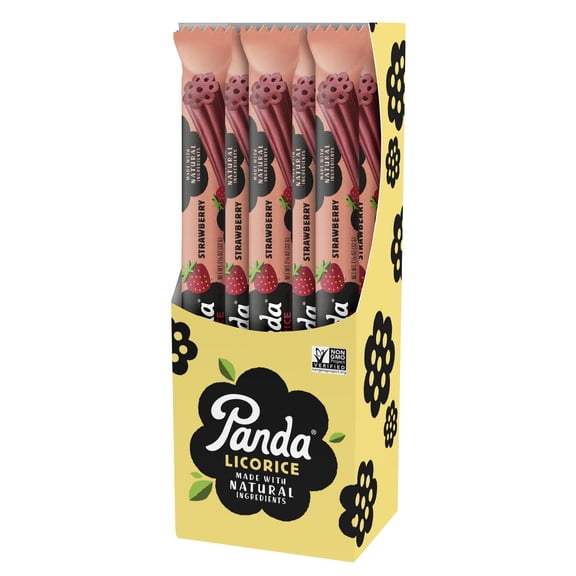 (Pack Of 60) Panda Licorice Stick Strawberry 1.1 Oz