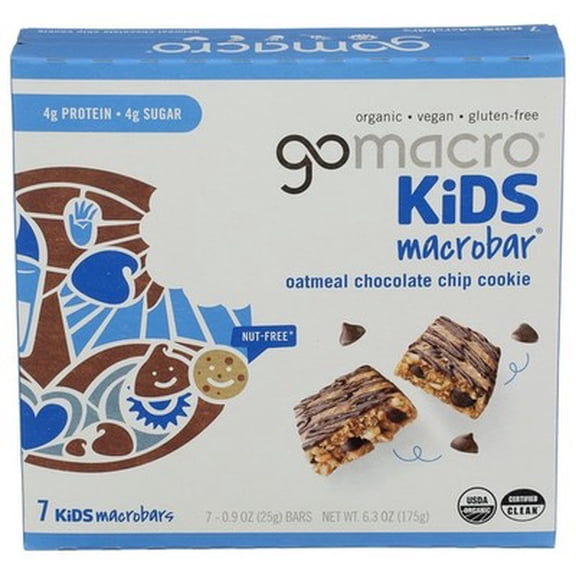 (Pack Of 7) Gomacro Bar Oatmeal Crumble Cookie Kids 6.3 Oz