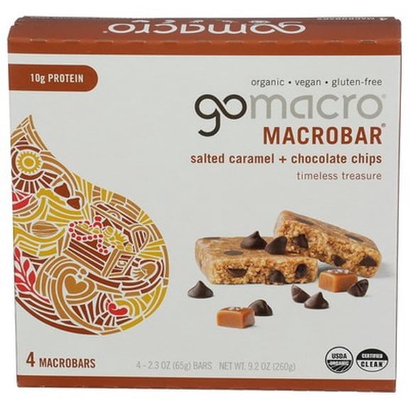 (Pack Of 7) Gomacro Bar Salt Caramel Chocolate 9.2 Oz