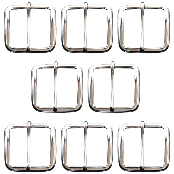 Pack Of 8 1-1/2 In Horse Tack Hardware Wire Belt Buckle Nickel Plated