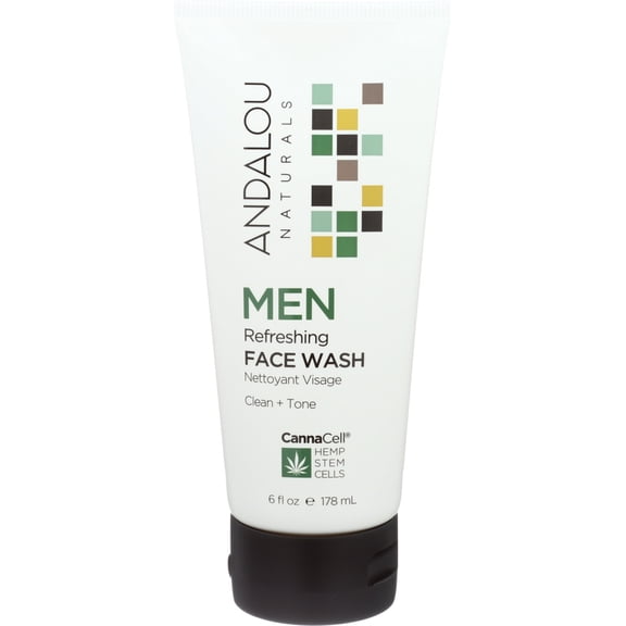 (Pack Of 8) Andalou Naturals Men Refreshing Face Wash 6 Fo