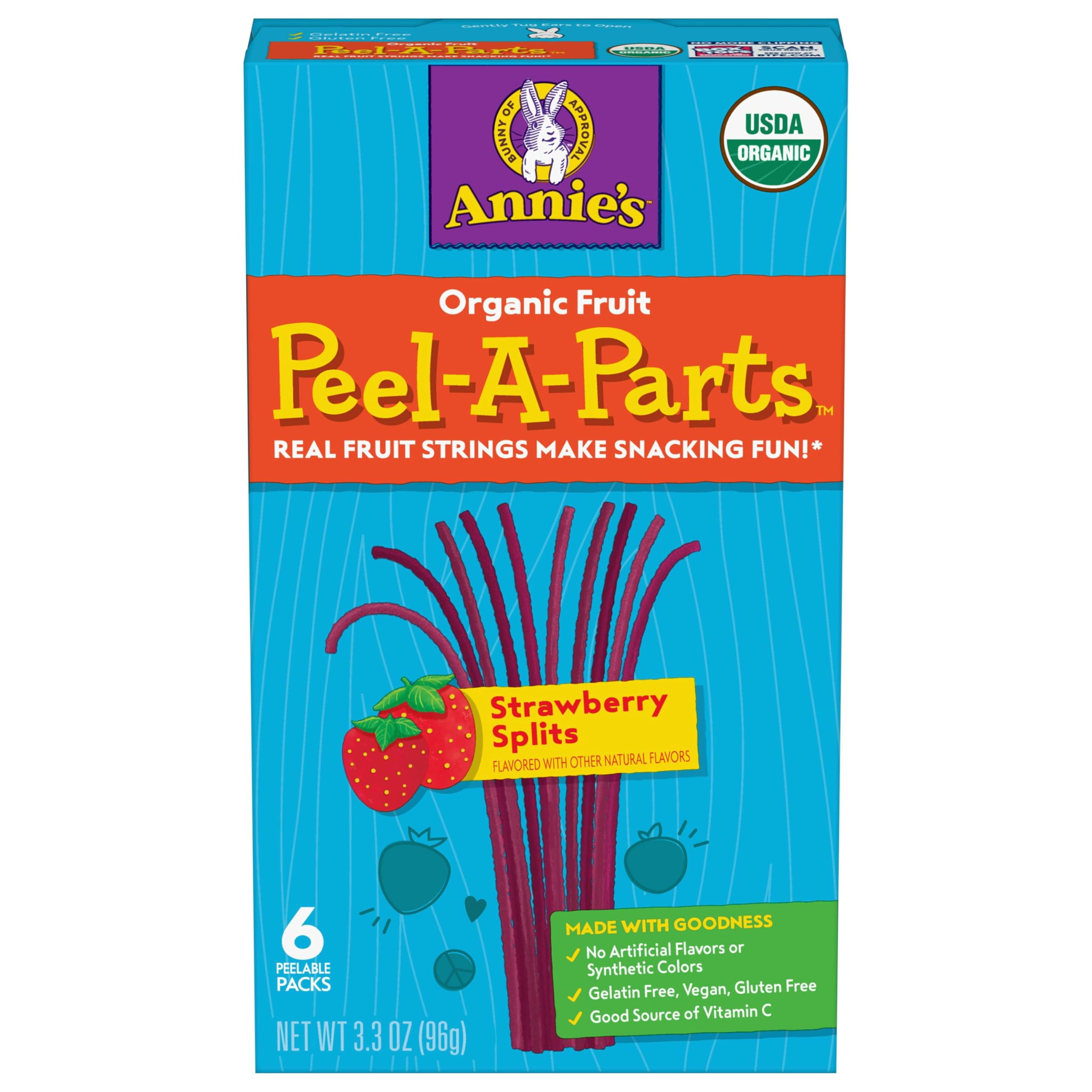 (Pack Of 8) Annies Homegrown Fruit Snack Peel Apricot Strawberry 3.3 Oz