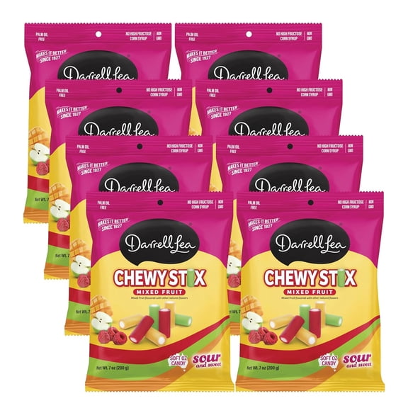 (Pack Of 8) Darrell Lea Candy Sour Mixed Flavor Stix 7 Oz