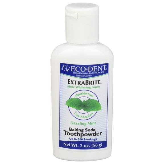 (Pack Of 8) Eco Dent Toothpowder Extra Brite Dazzling Mint 2 Oz