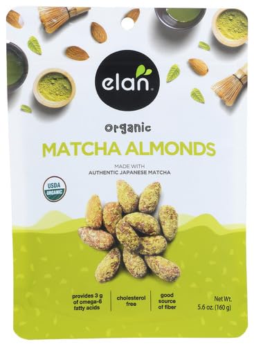 (Pack Of 8) Elan Almonds Matcha Organic 5.6 Oz