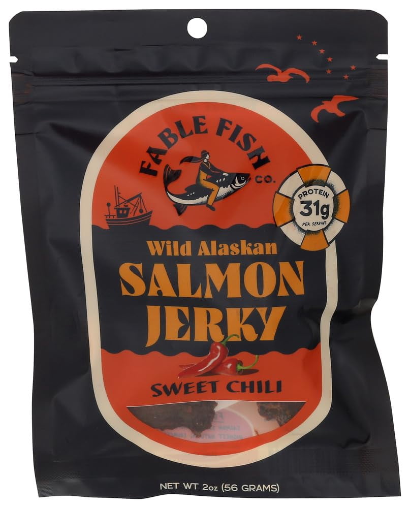 (Pack Of 8) Fable Fish Co Sweet Chili Salmon Jerky 2 Oz