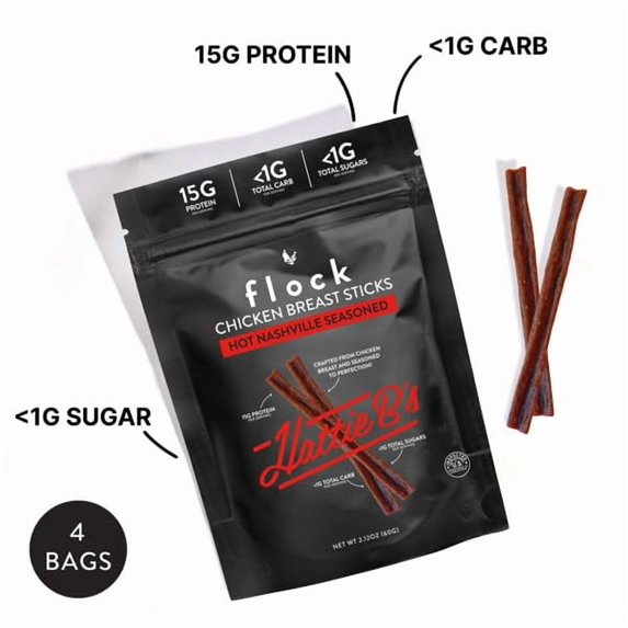 (Pack Of 8) Flock Chicken Sticks Hattie Bs 2.12 Oz
