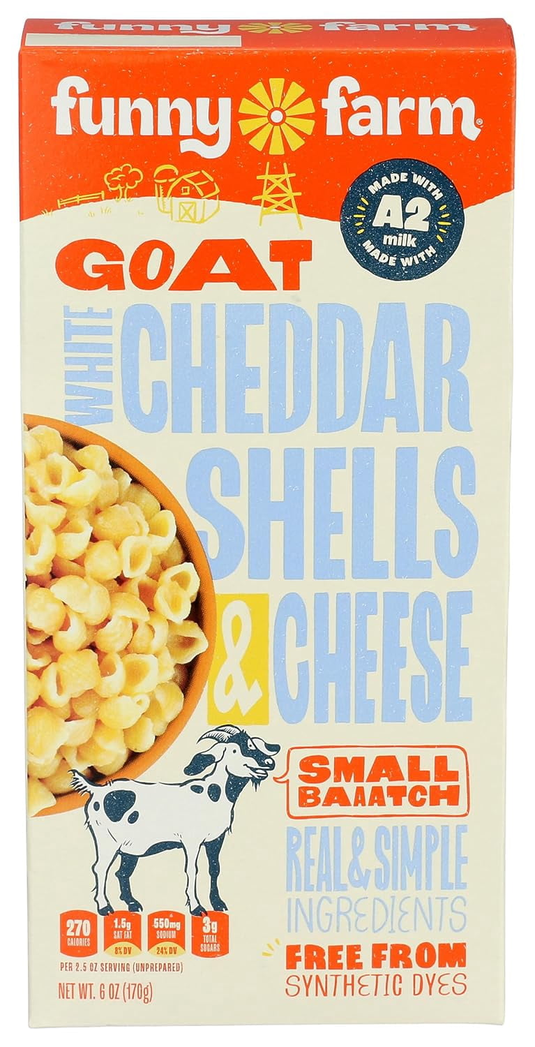 (Pack Of 8) Funny Farm Entree Goat Cheese White Cheddar 6 Oz