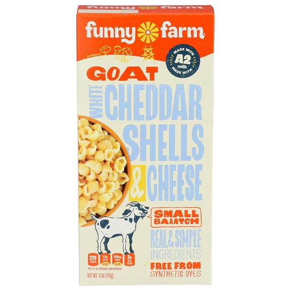 (Pack Of 8) Funny Farm Entree Goat Cheese White Cheddar 6 Oz