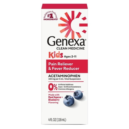 (Pack Of 8) Genexa Kids Acetaminophen 4 Fl Oz
