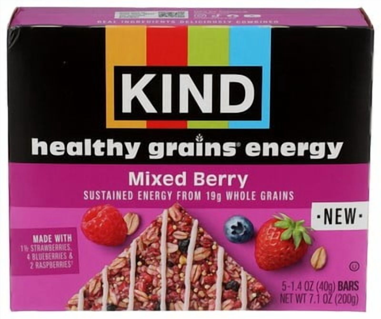 (Pack Of 8) Kind Bar Mixed Berry Energy 5Ct 7.1 Oz