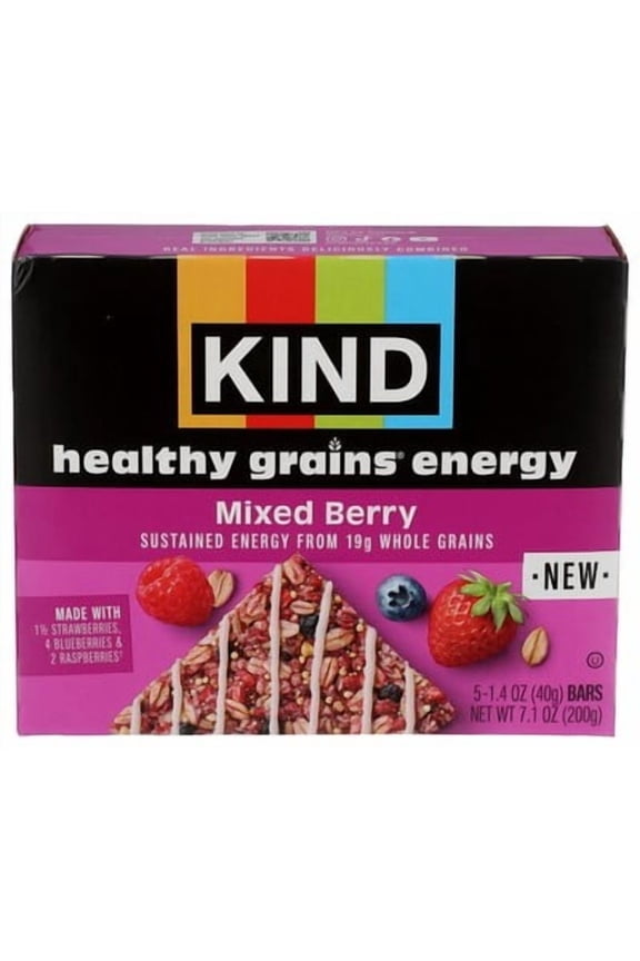 (Pack Of 8) Kind Bar Mixed Berry Energy 5Ct 7.1 Oz
