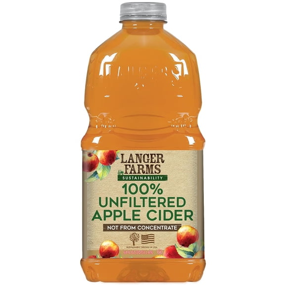(Pack Of 8) Langers Juice Apple Cider Unfiltered 64 Fl Oz