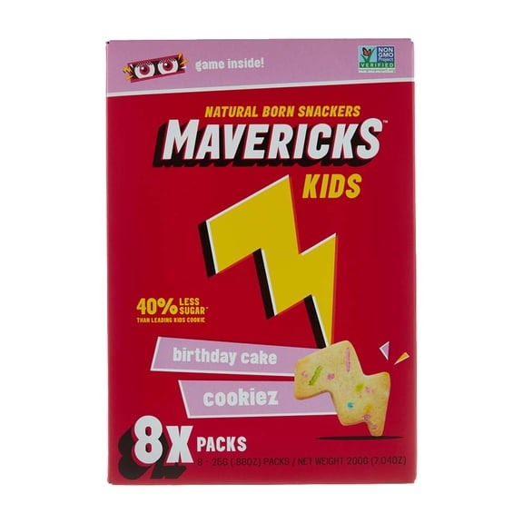 (Pack Of 8) Mavericks Cookies Birthday Cake 7.04 Oz